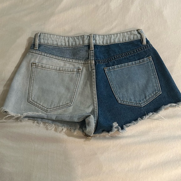 Pacsun High Rise Two Tone Jean Short - Picture 2 of 4